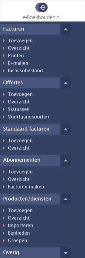 Functionaliteiten e-Boekhouden.nl