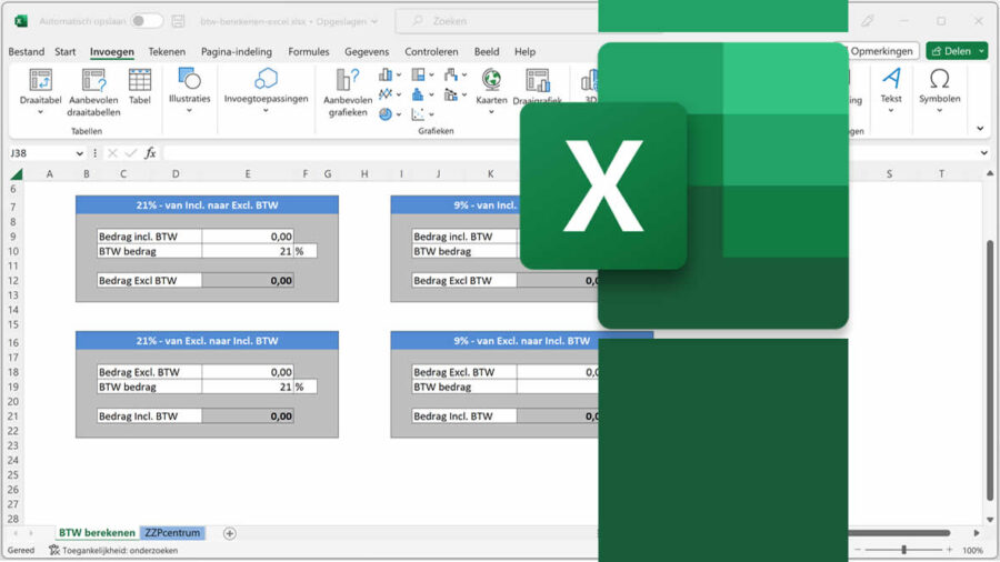 Tax en btw berekenen in Excel met gratis template download