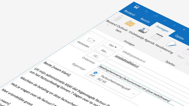 5 gratis betaalherinnering voorbeelden met tekst voor mail