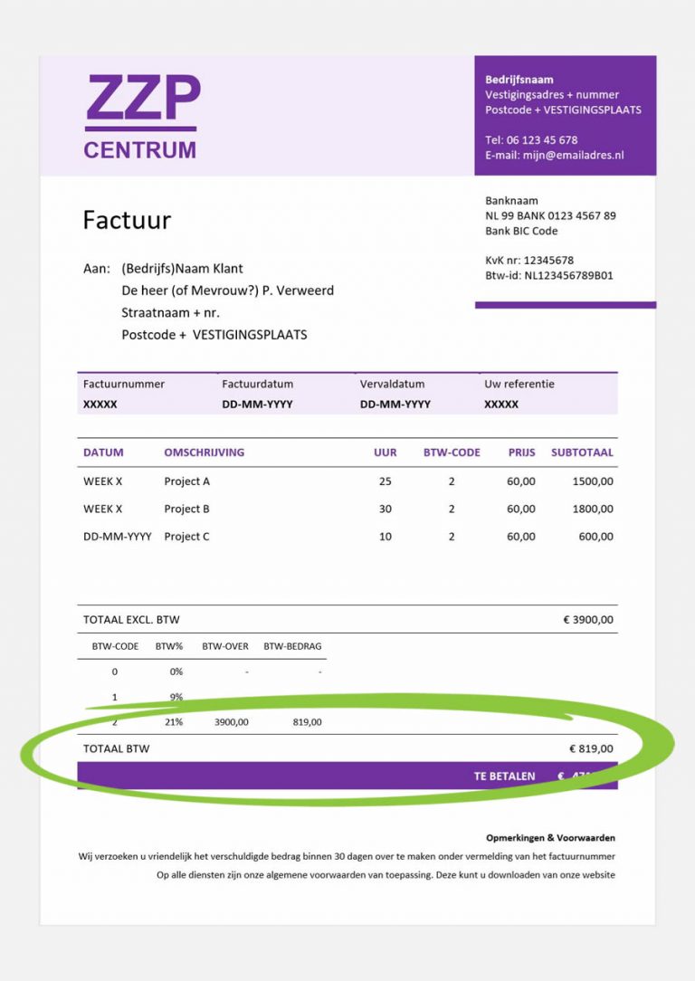 Btw-bedrag Op Factuur Vermelden Is Verplicht. Tips En Voorbeeld