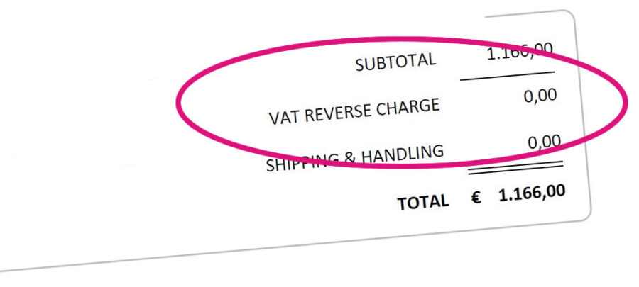 Invoice with VAT Reverse Charge Example