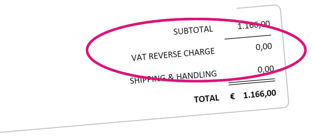 Invoice with VAT Reverse Charge