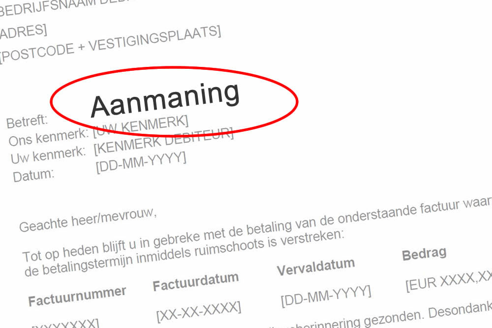 voorbeeldaanmaningsbrief  Factuur.tips