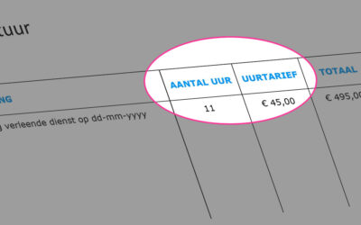 Voorbeeld uren factuur